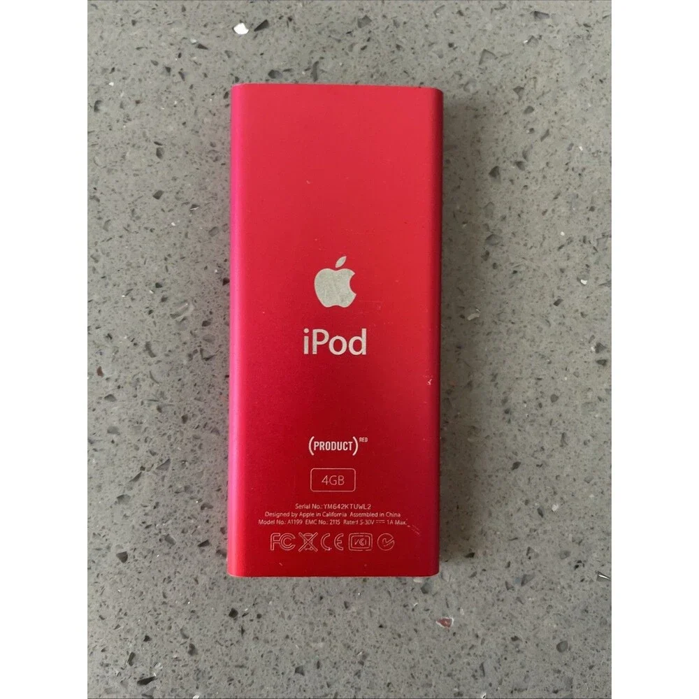 Apple A1199 4GB iPod Nano 2nd Gen Limited Ed. Product RED MA725LL READ! Screen